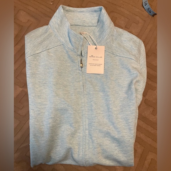 Peter Millar Women’s Light Blue Full Zip Sweatshirt Jacket Small S NWT New - Picture 5 of 6